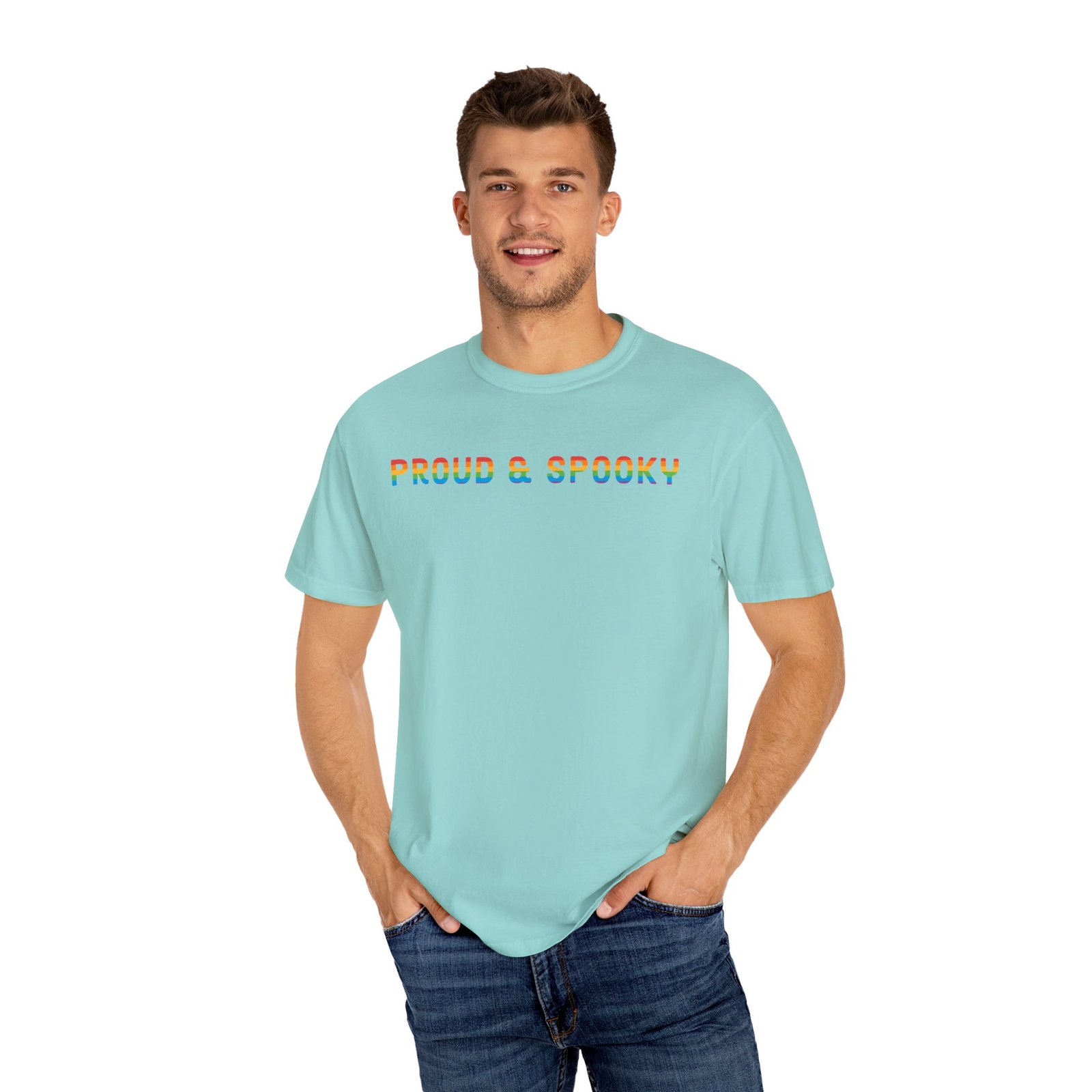 Proud & Spooky | Rainbow Design | Unisex Comfort Colors T-shirt - Image 4