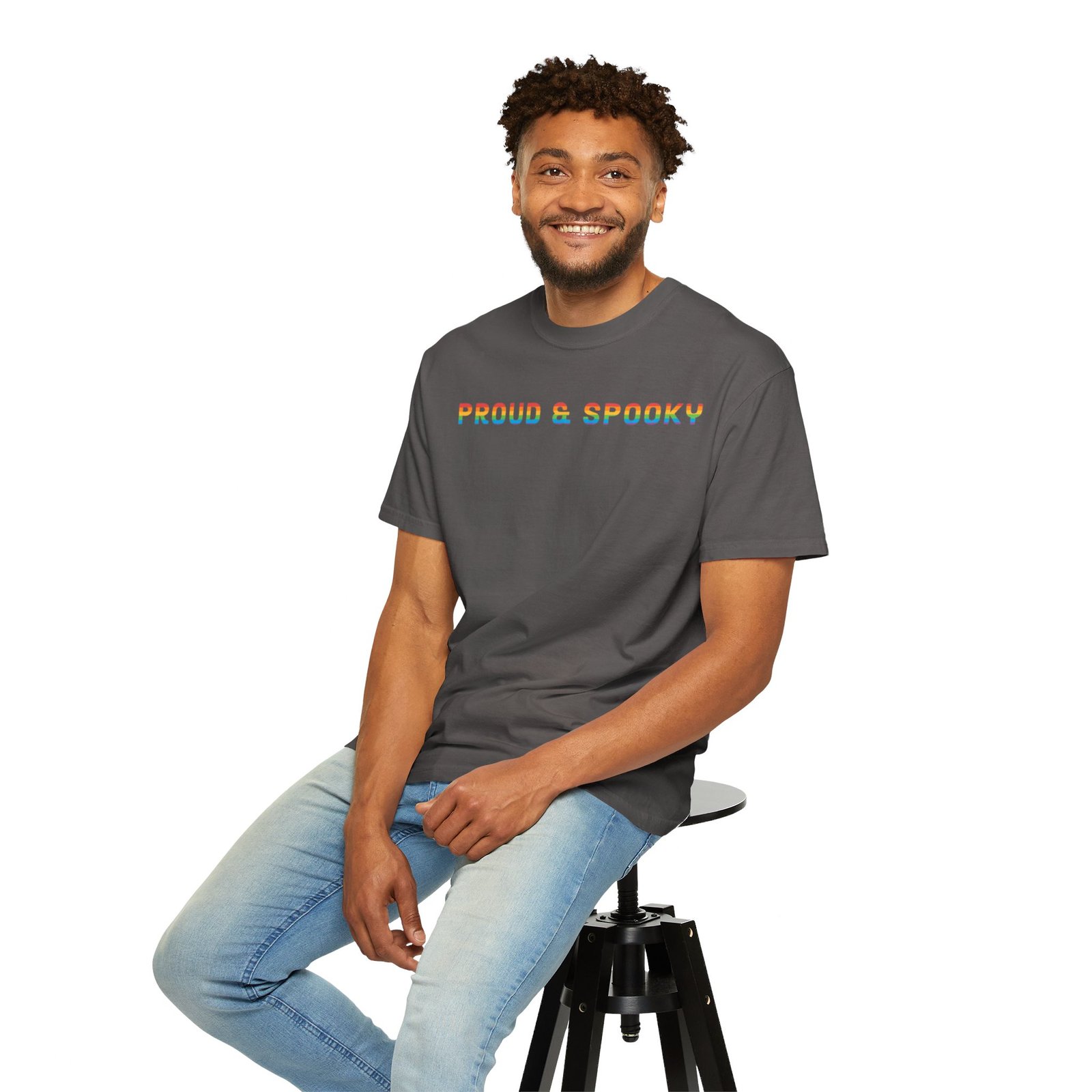 Proud & Spooky | Rainbow Design | Unisex Comfort Colors T-shirt - Image 39