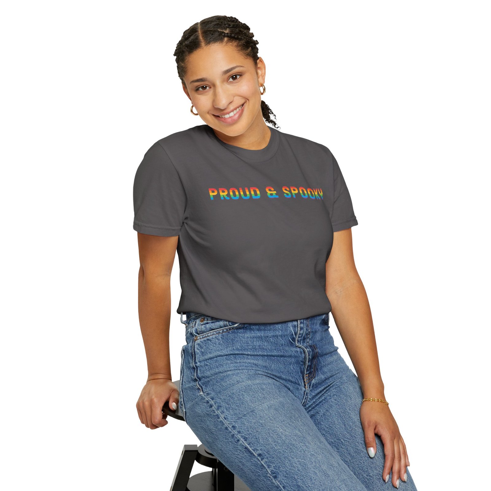 Proud & Spooky | Rainbow Design | Unisex Comfort Colors T-shirt - Image 35