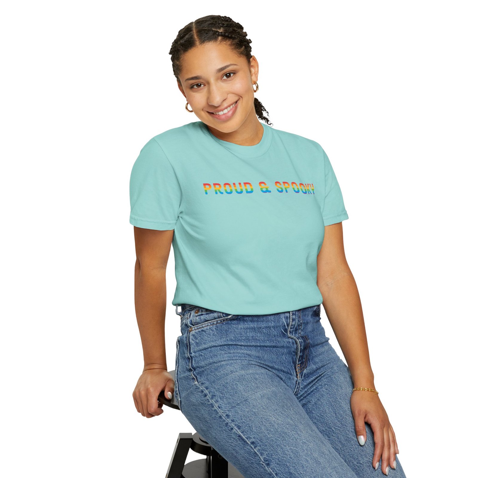 Proud & Spooky | Rainbow Design | Unisex Comfort Colors T-shirt - Image 9