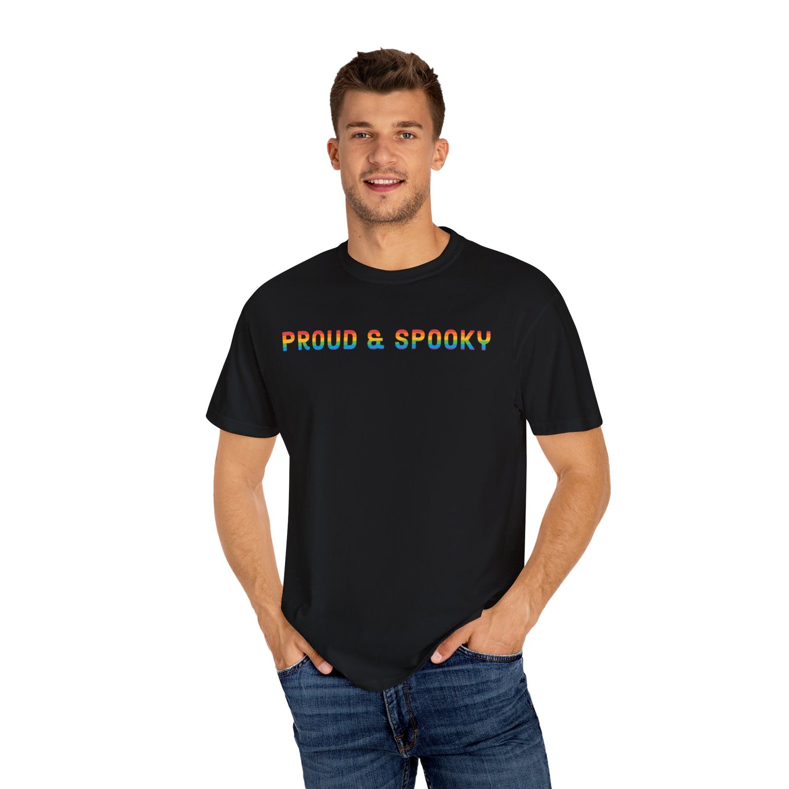 Proud & Spooky | Rainbow Design | Unisex Comfort Colors T-shirt - Image 43