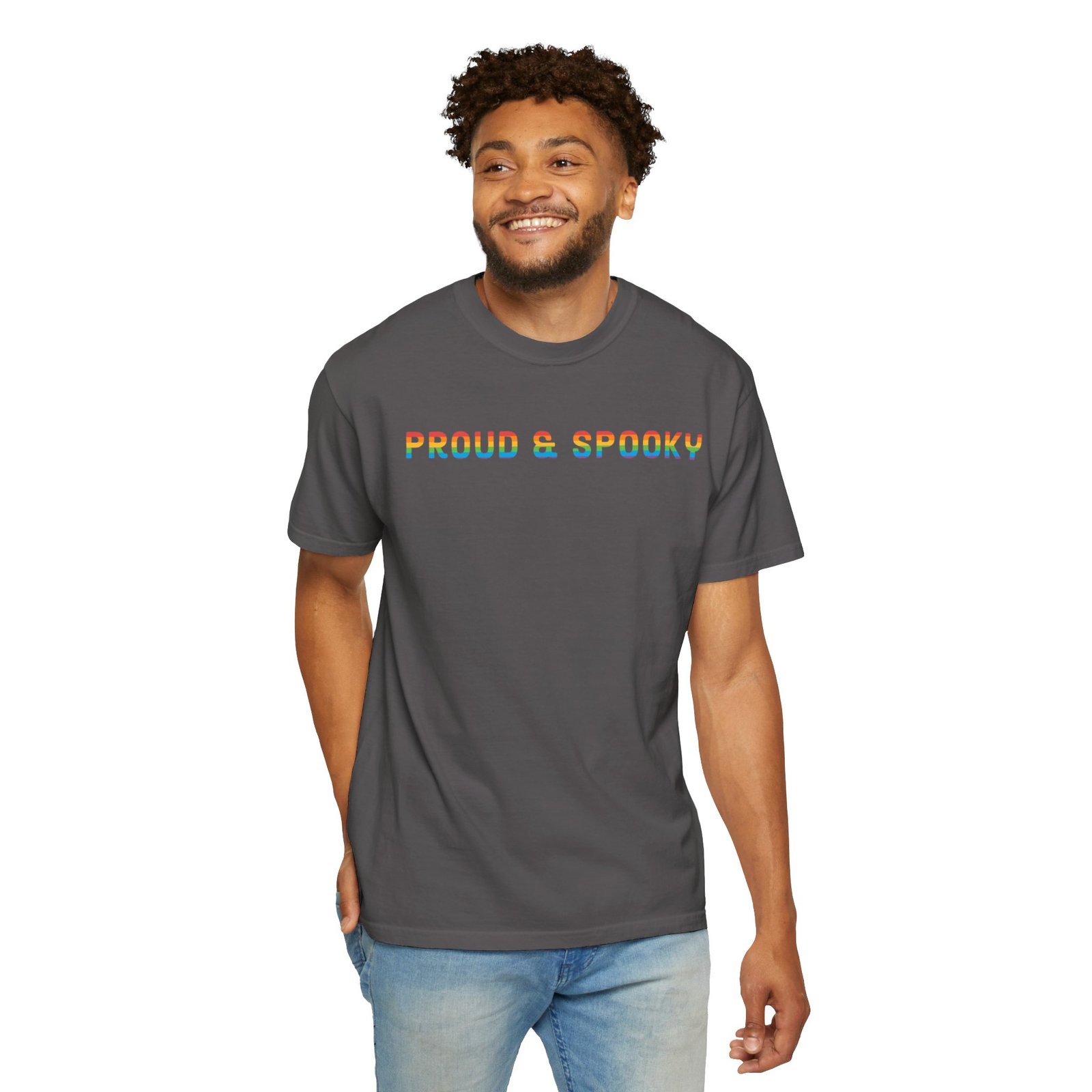 Proud & Spooky | Rainbow Design | Unisex Comfort Colors T-shirt - Image 36