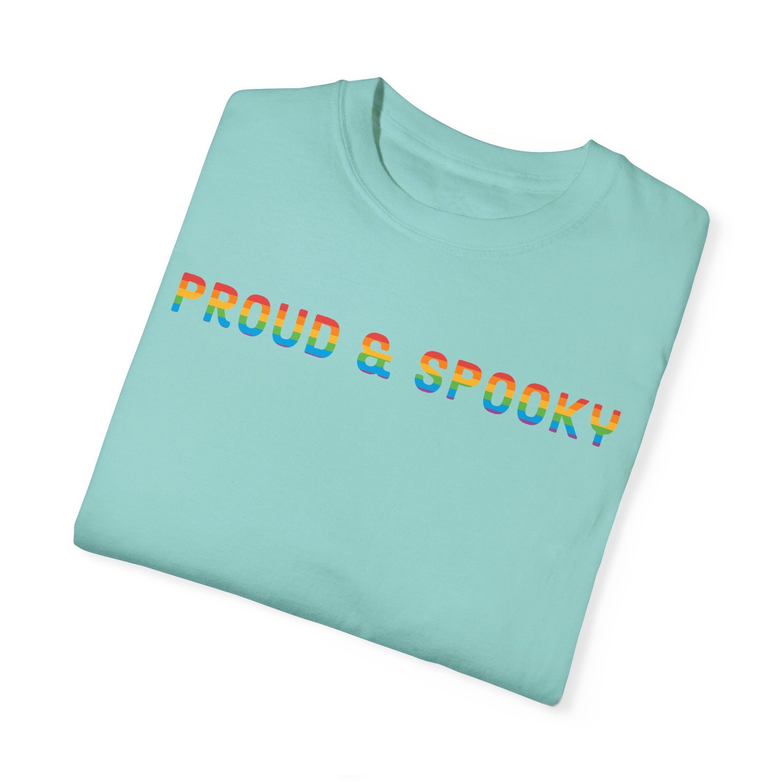 Proud & Spooky | Rainbow Design | Unisex Comfort Colors T-shirt - Image 3