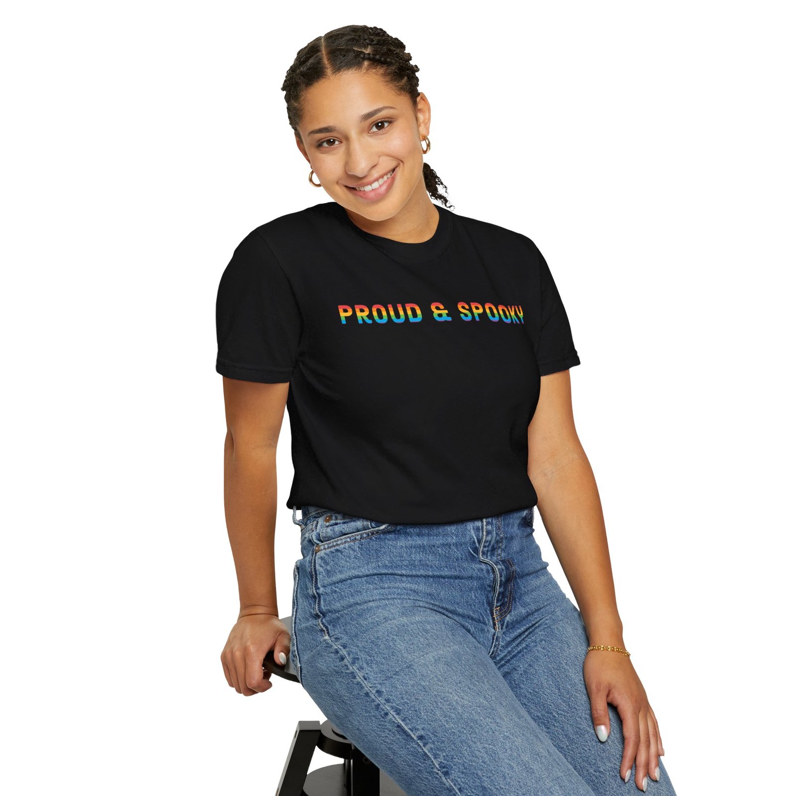Proud & Spooky | Rainbow Design | Unisex Comfort Colors T-shirt - Image 48