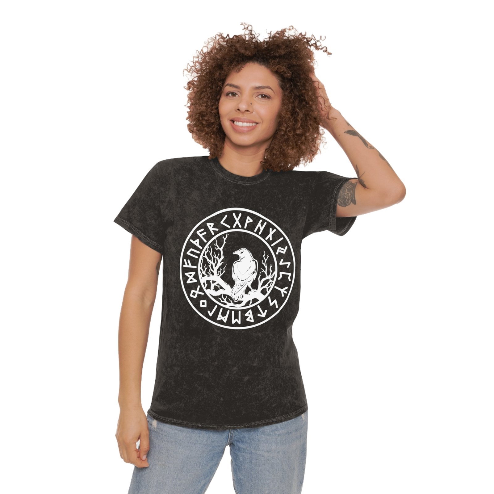 Raven & Runes | Unisex Mineral Wash T-Shirt - Image 4
