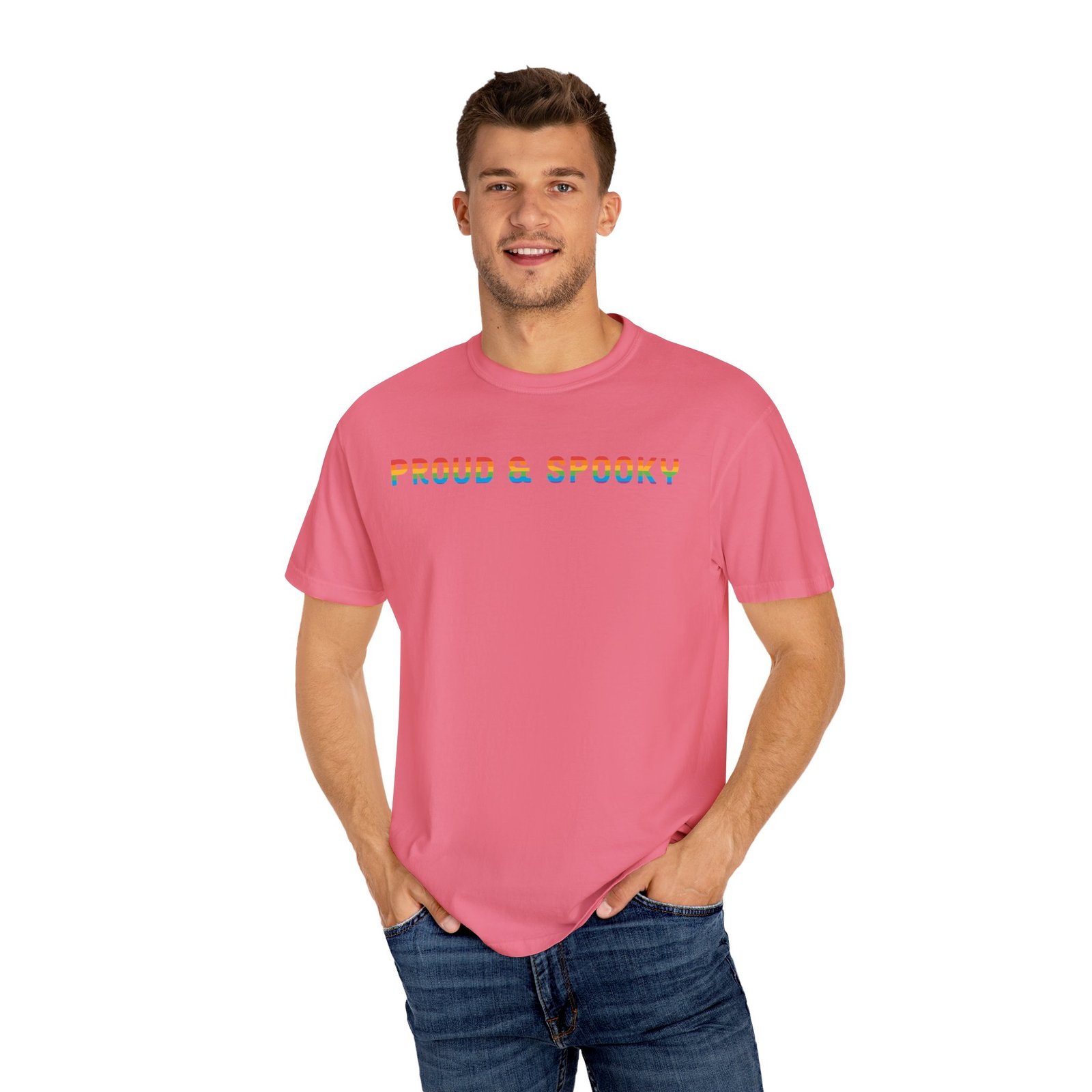 Proud & Spooky | Rainbow Design | Unisex Comfort Colors T-shirt - Image 56