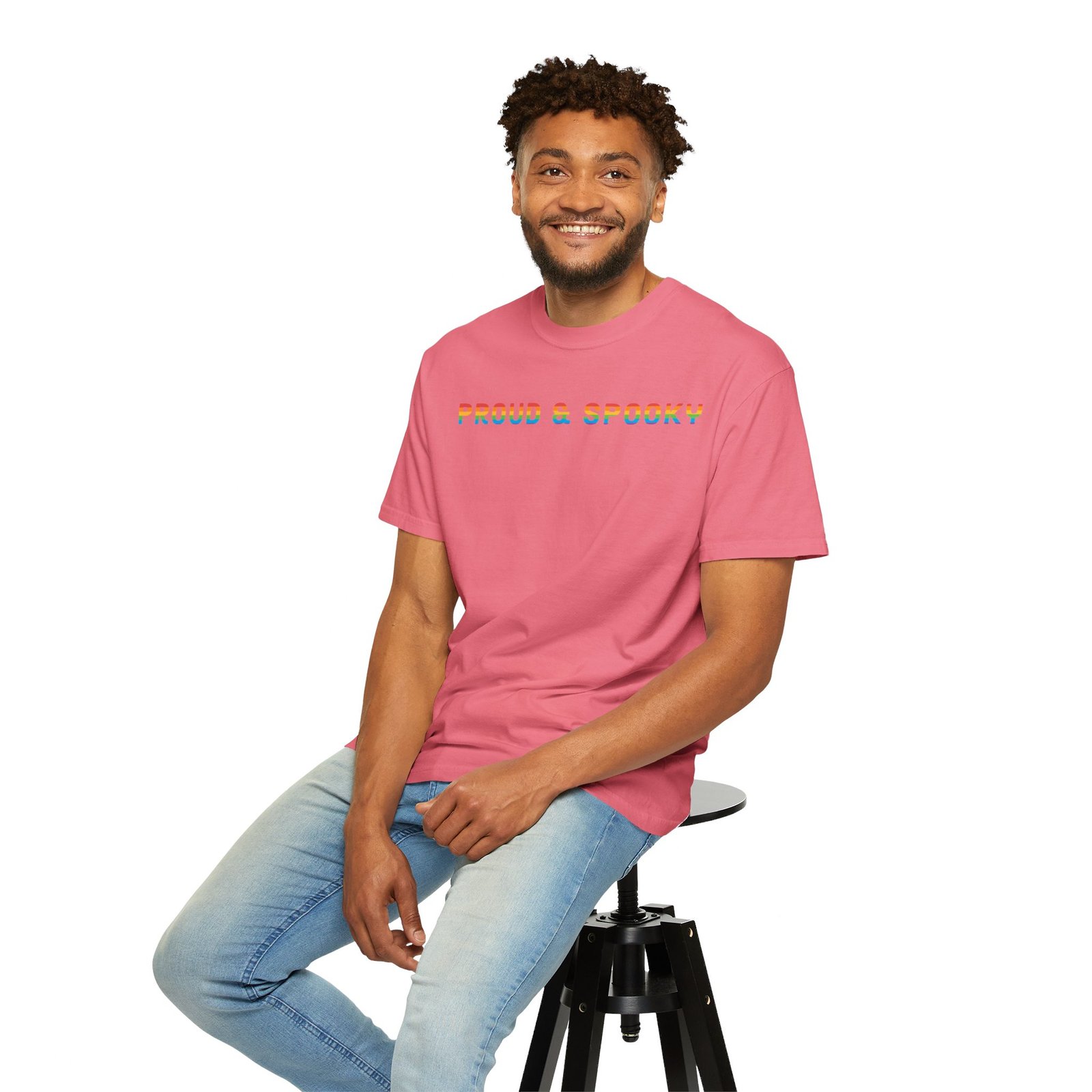 Proud & Spooky | Rainbow Design | Unisex Comfort Colors T-shirt - Image 65