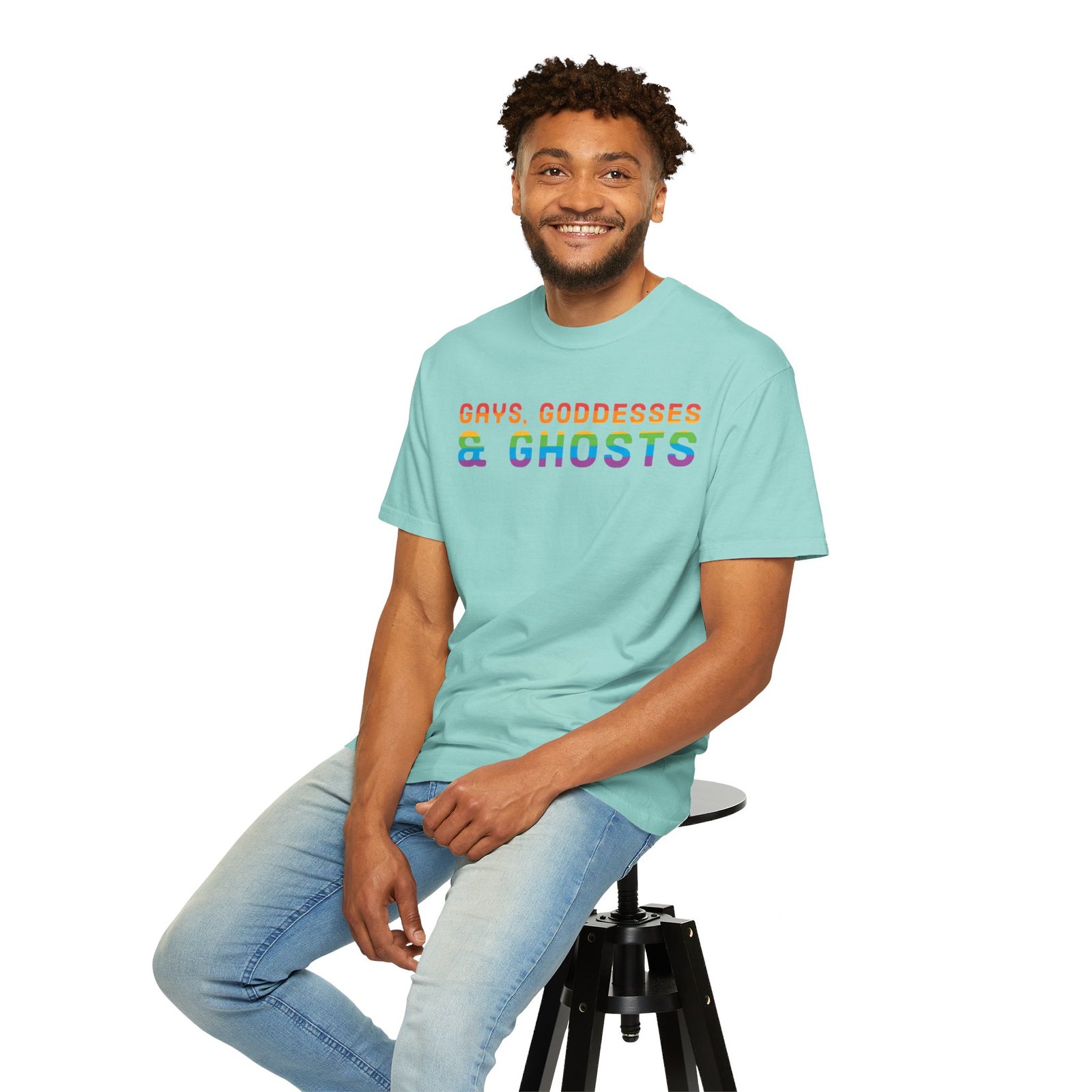 Gays, Goddesses & Ghosts | Rainbow Edition | Unisex Comfort Colors T-shirt - Image 13