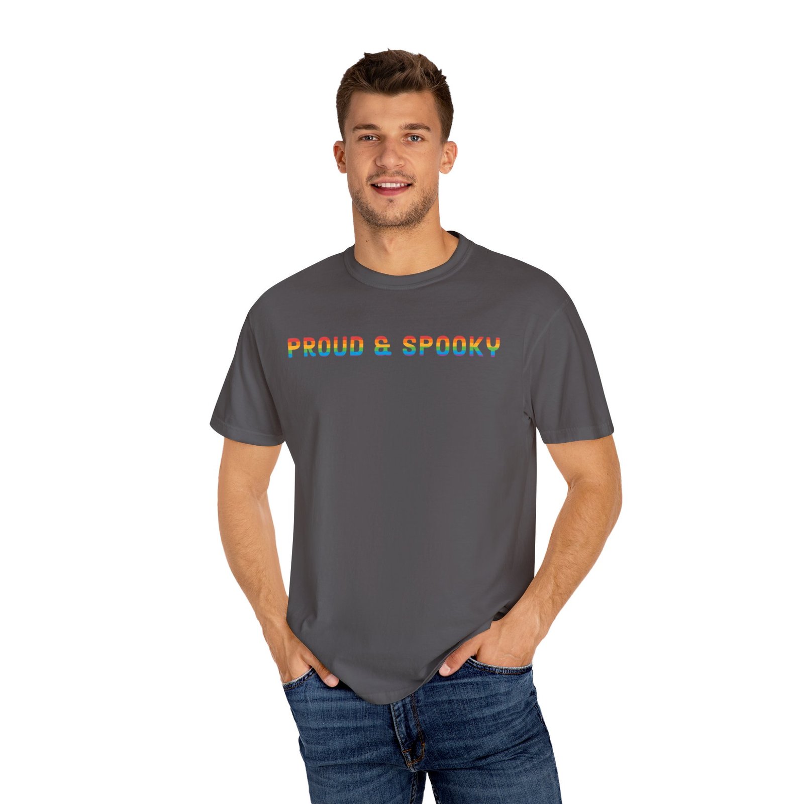 Proud & Spooky | Rainbow Design | Unisex Comfort Colors T-shirt - Image 30