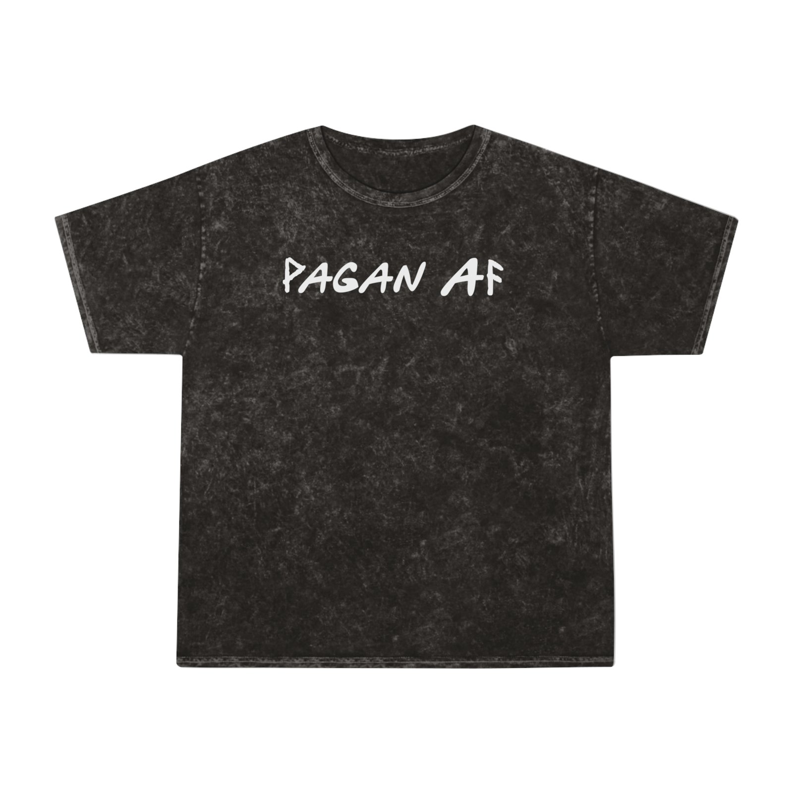 Pagan AF Rune Shirt | Wunjo (Joy) & Ansuz (God) | Unisex Mineral Wash T-Shirt