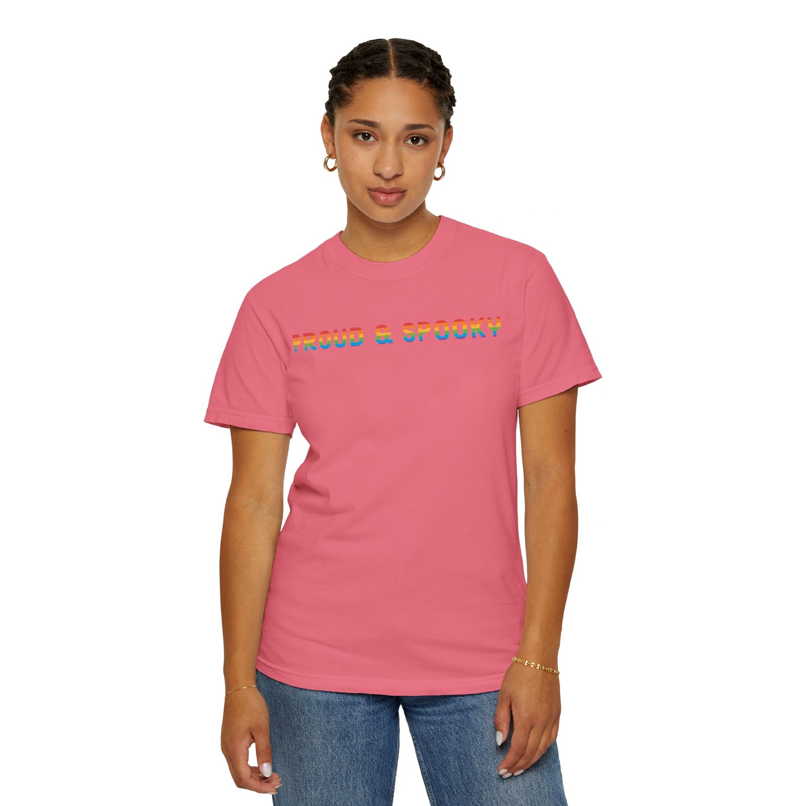 Proud & Spooky | Rainbow Design | Unisex Comfort Colors T-shirt - Image 58