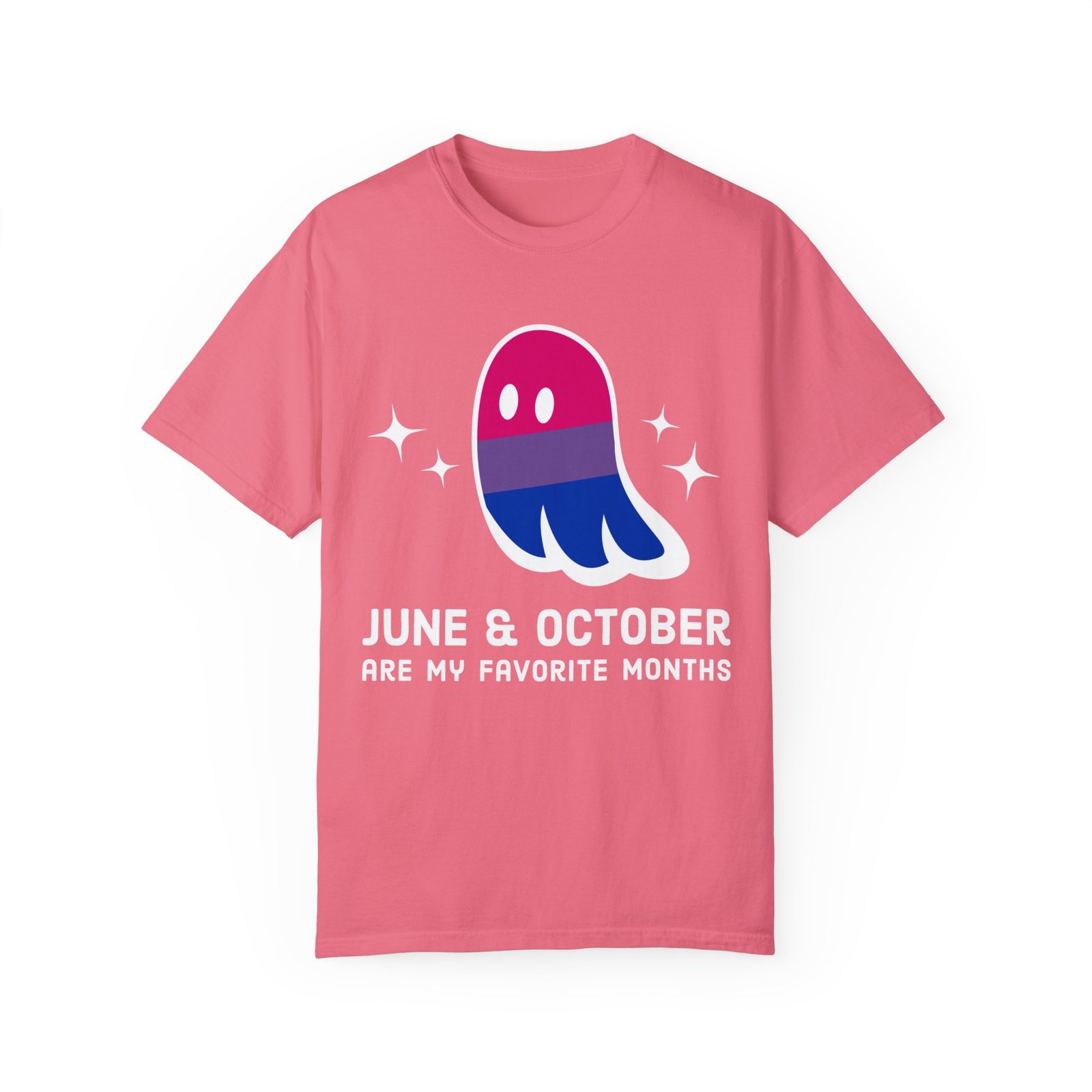 Proud Ghost | June & October Are My Favorite Months | Bi Flag | Unisex Comfort Colors T-shirt - Image 53