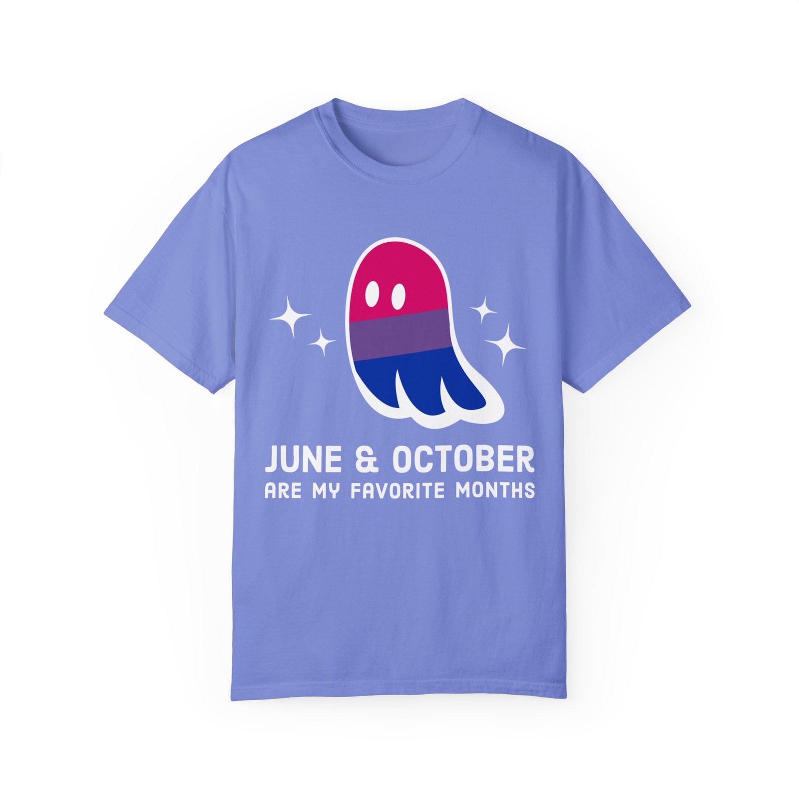 Proud Ghost | June & October Are My Favorite Months | Bi Flag | Unisex Comfort Colors T-shirt - Image 27