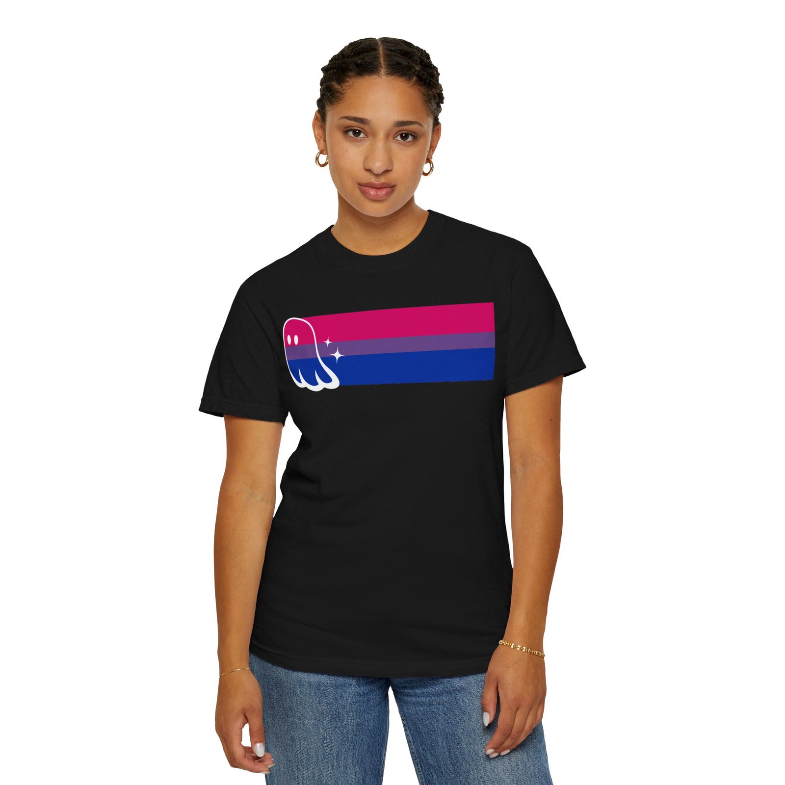Proud Ghost | Bi Flag | Unisex Comfort Colors T-shirt - Image 6