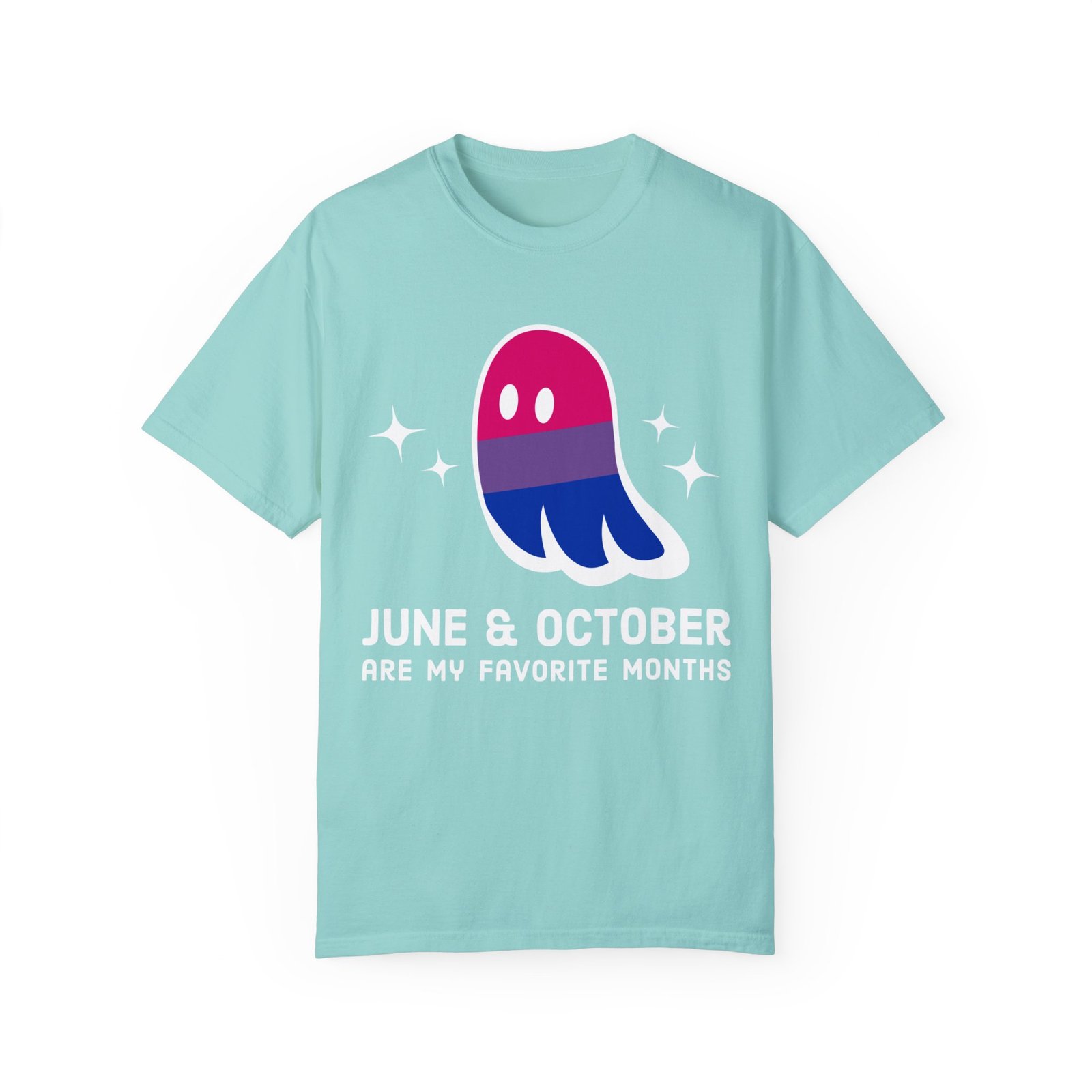 Proud Ghost | June & October Are My Favorite Months | Bi Flag | Unisex Comfort Colors T-shirt - Image 14