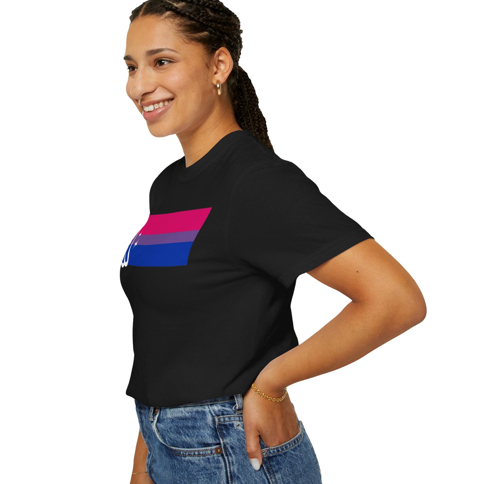 Proud Ghost | Bi Flag | Unisex Comfort Colors T-shirt - Image 8