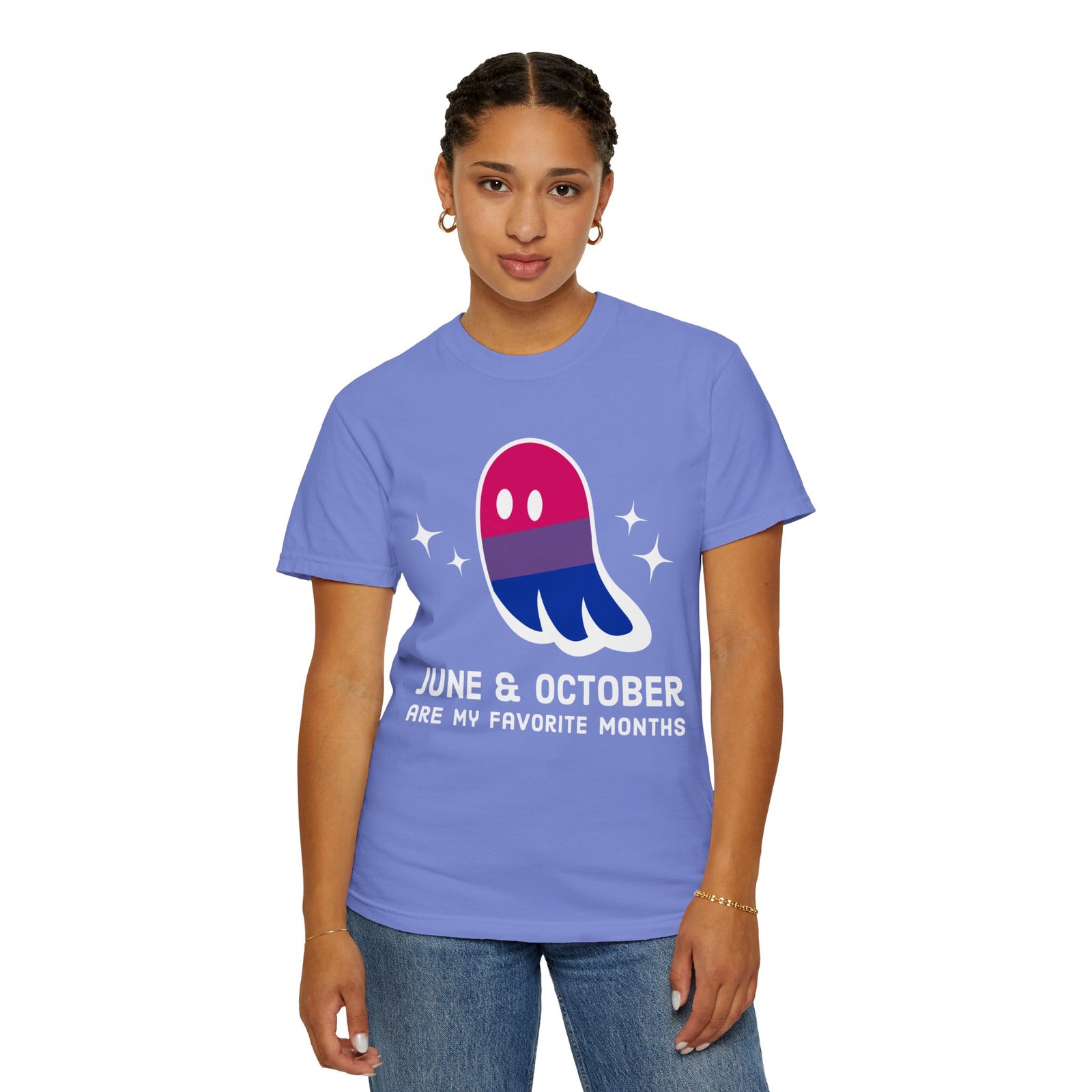 Proud Ghost | June & October Are My Favorite Months | Bi Flag | Unisex Comfort Colors T-shirt - Image 32