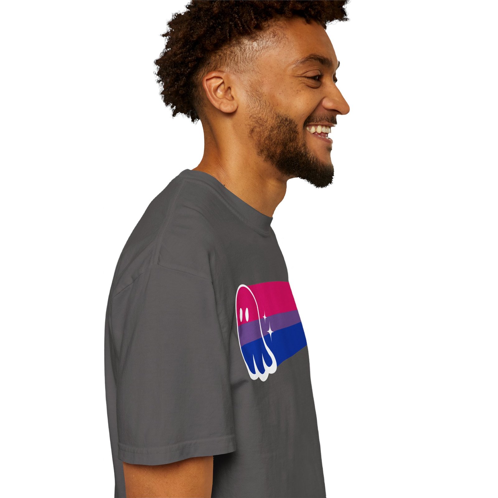 Proud Ghost | Bi Flag | Unisex Comfort Colors T-shirt - Image 51