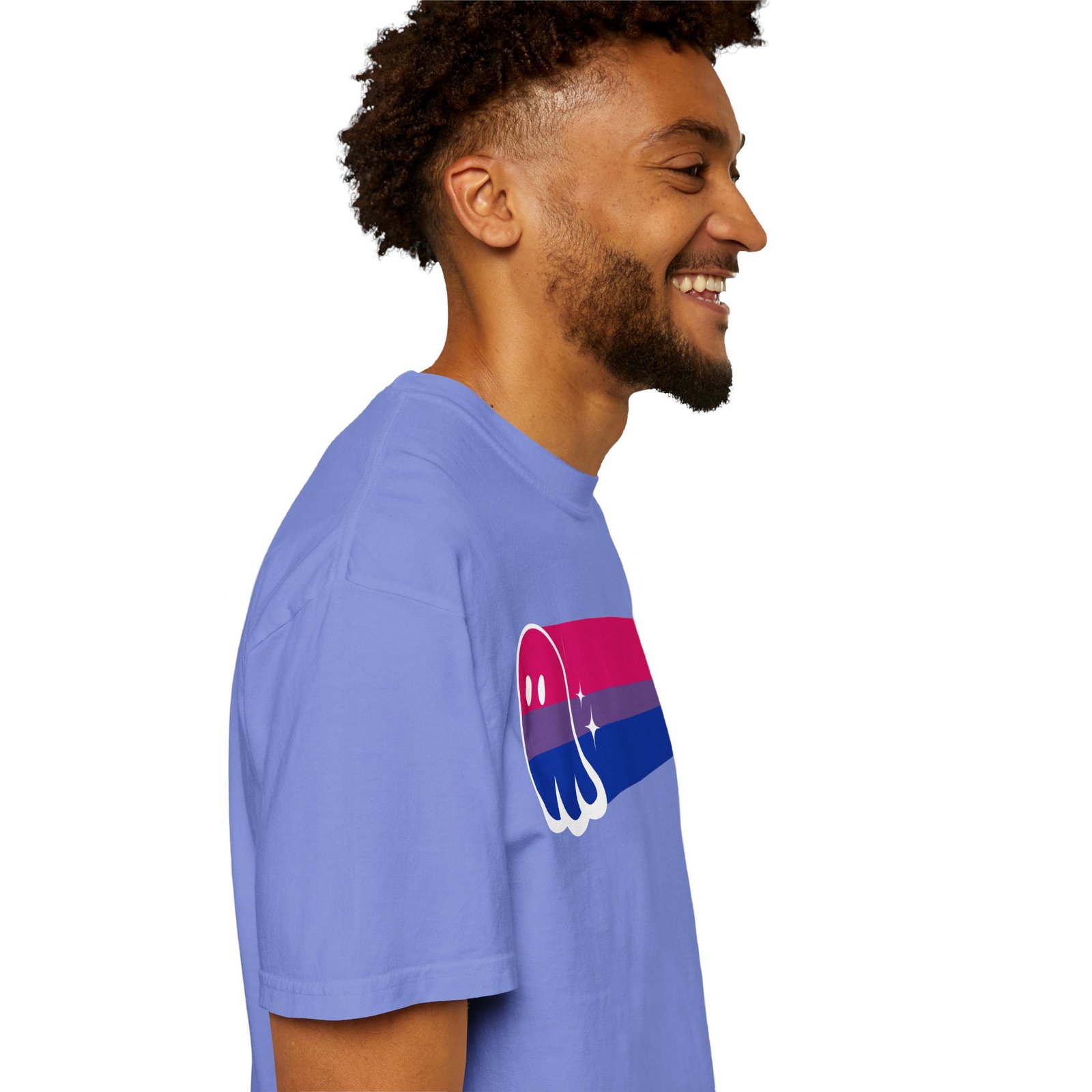 Proud Ghost | Bi Flag | Unisex Comfort Colors T-shirt - Image 38