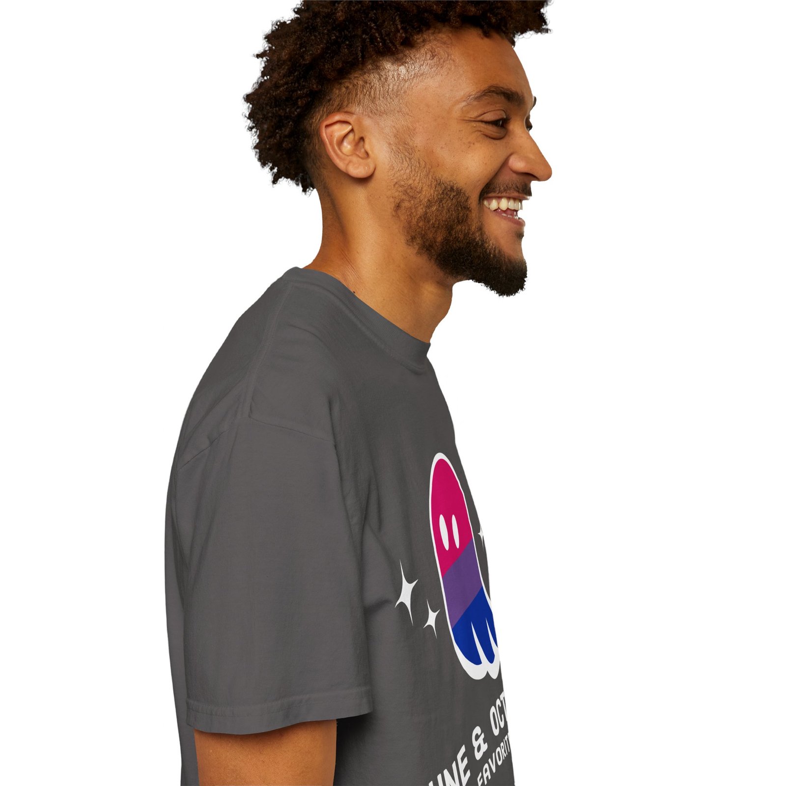 Proud Ghost | June & October Are My Favorite Months | Bi Flag | Unisex Comfort Colors T-shirt - Image 51