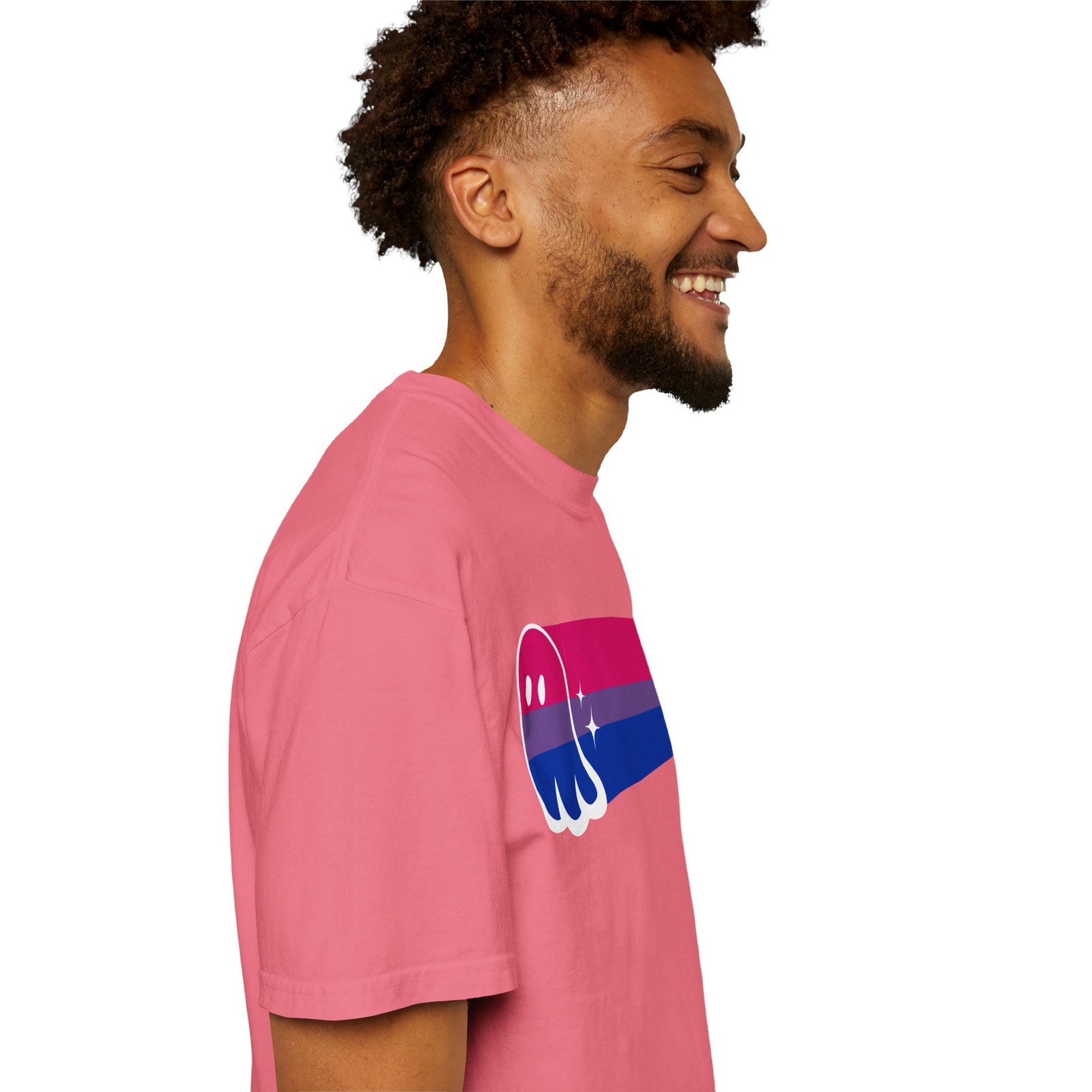 Proud Ghost | Bi Flag | Unisex Comfort Colors T-shirt - Image 64