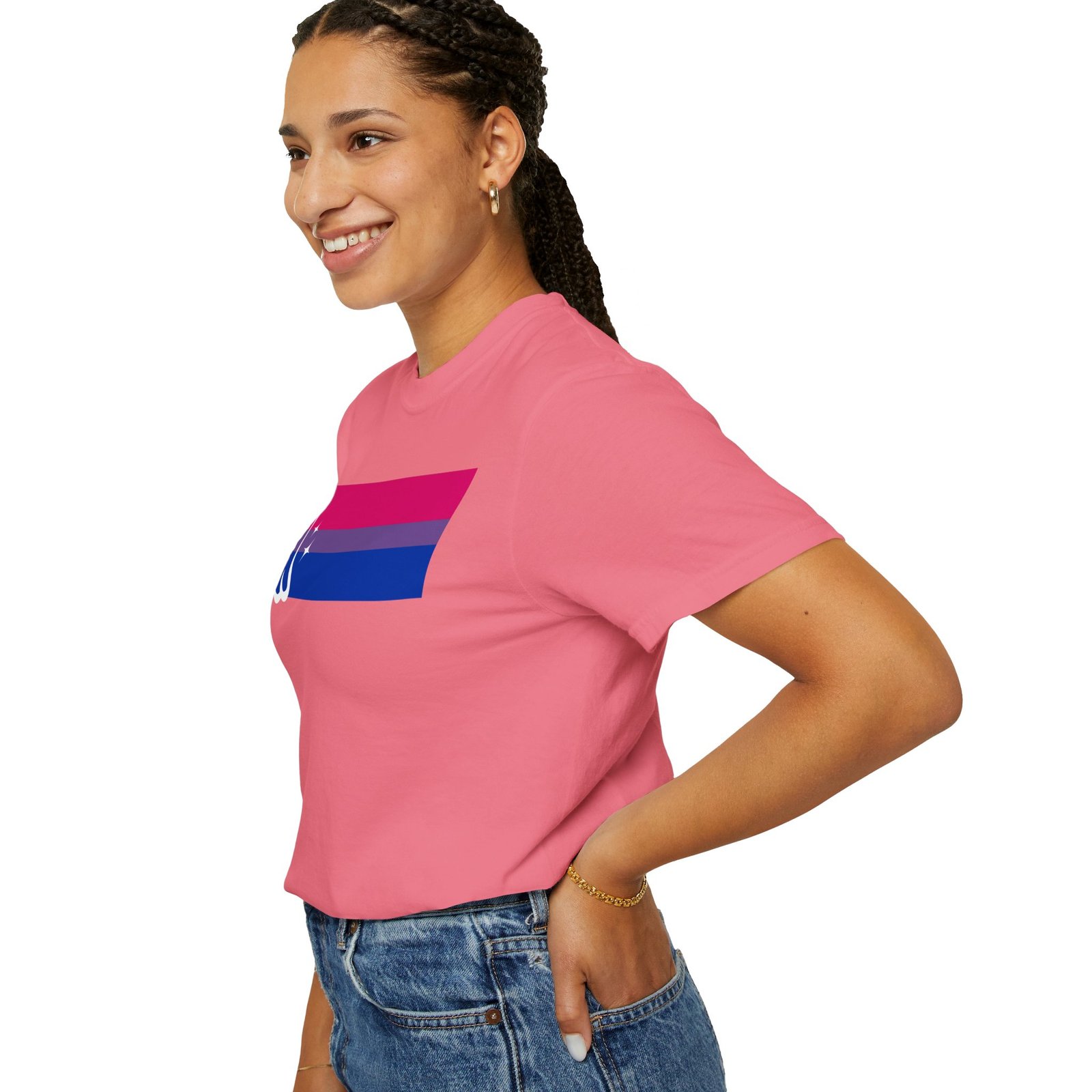 Proud Ghost | Bi Flag | Unisex Comfort Colors T-shirt - Image 60