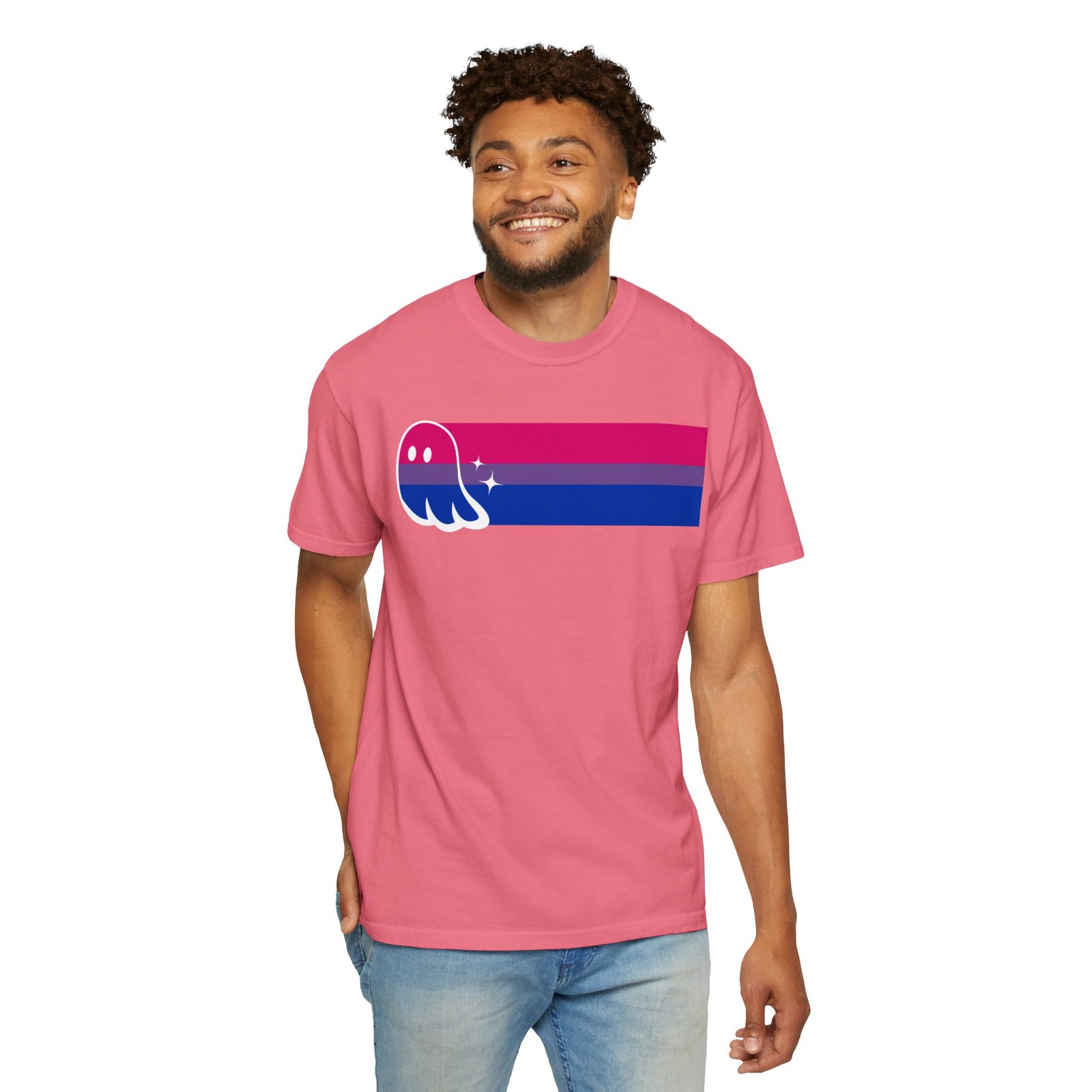 Proud Ghost | Bi Flag | Unisex Comfort Colors T-shirt - Image 62