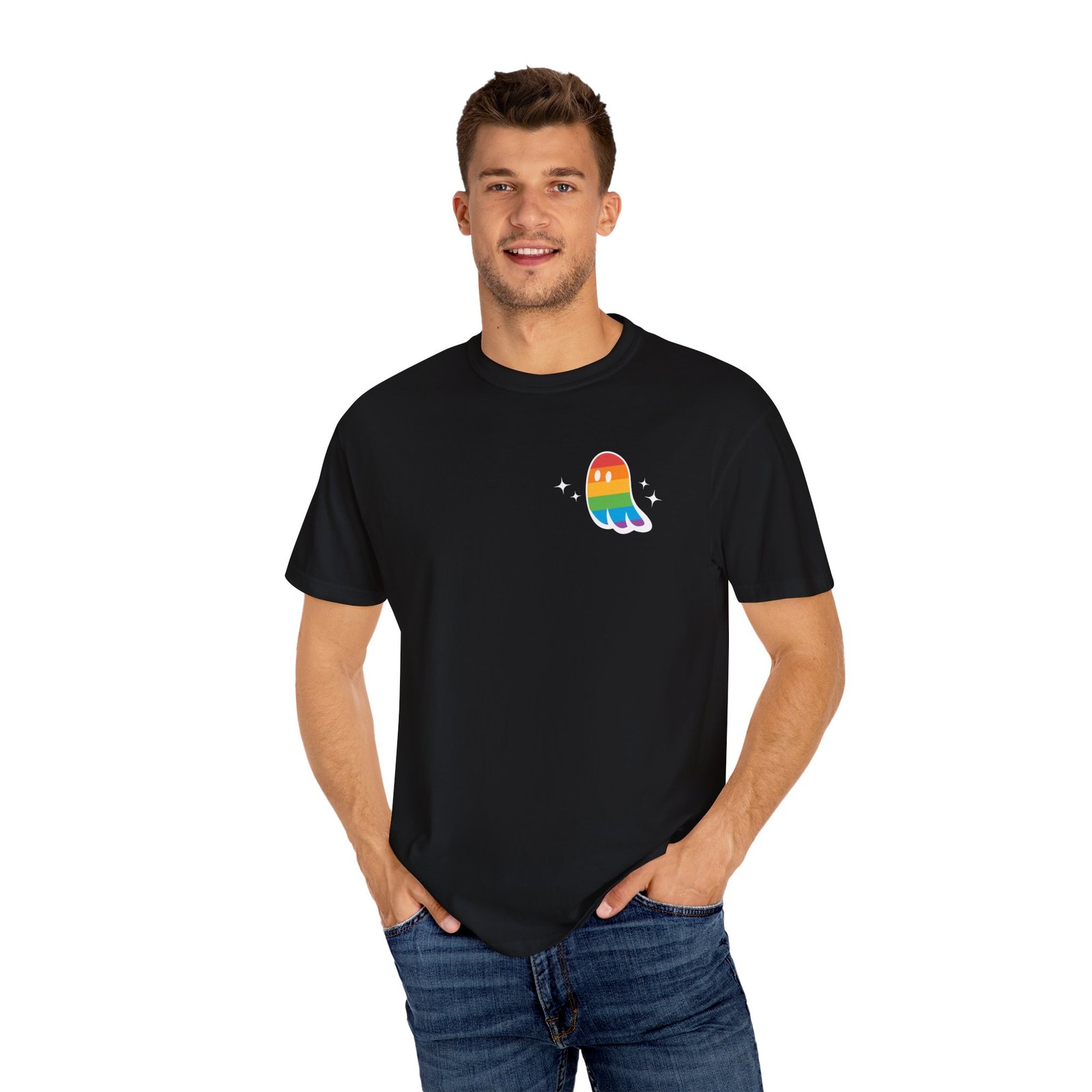 Proud Ghost | Pocket Design | Unisex Comfort Colors T-shirt - Image 4