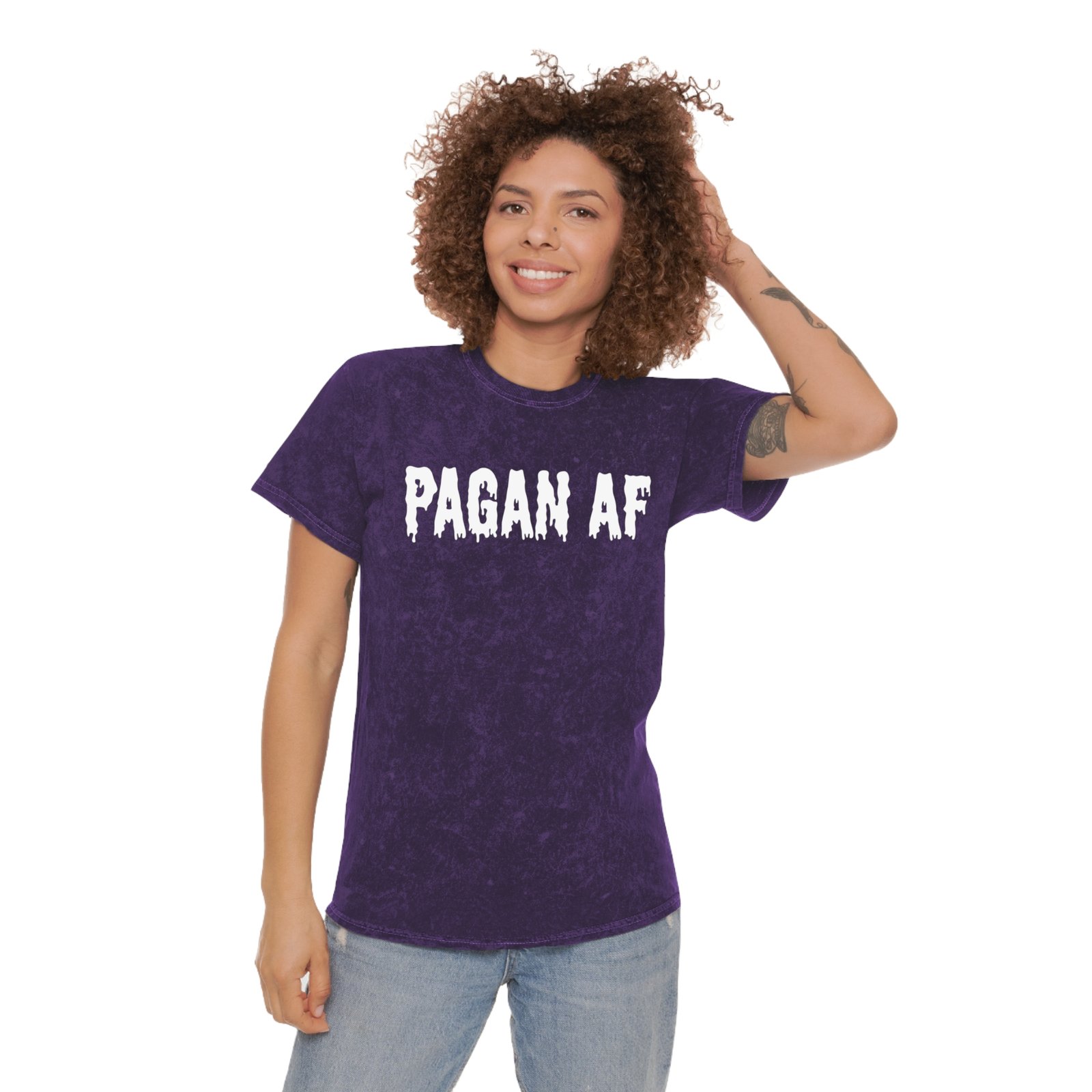 Pagan AF | Mineral Wash T-Shirt - Image 2