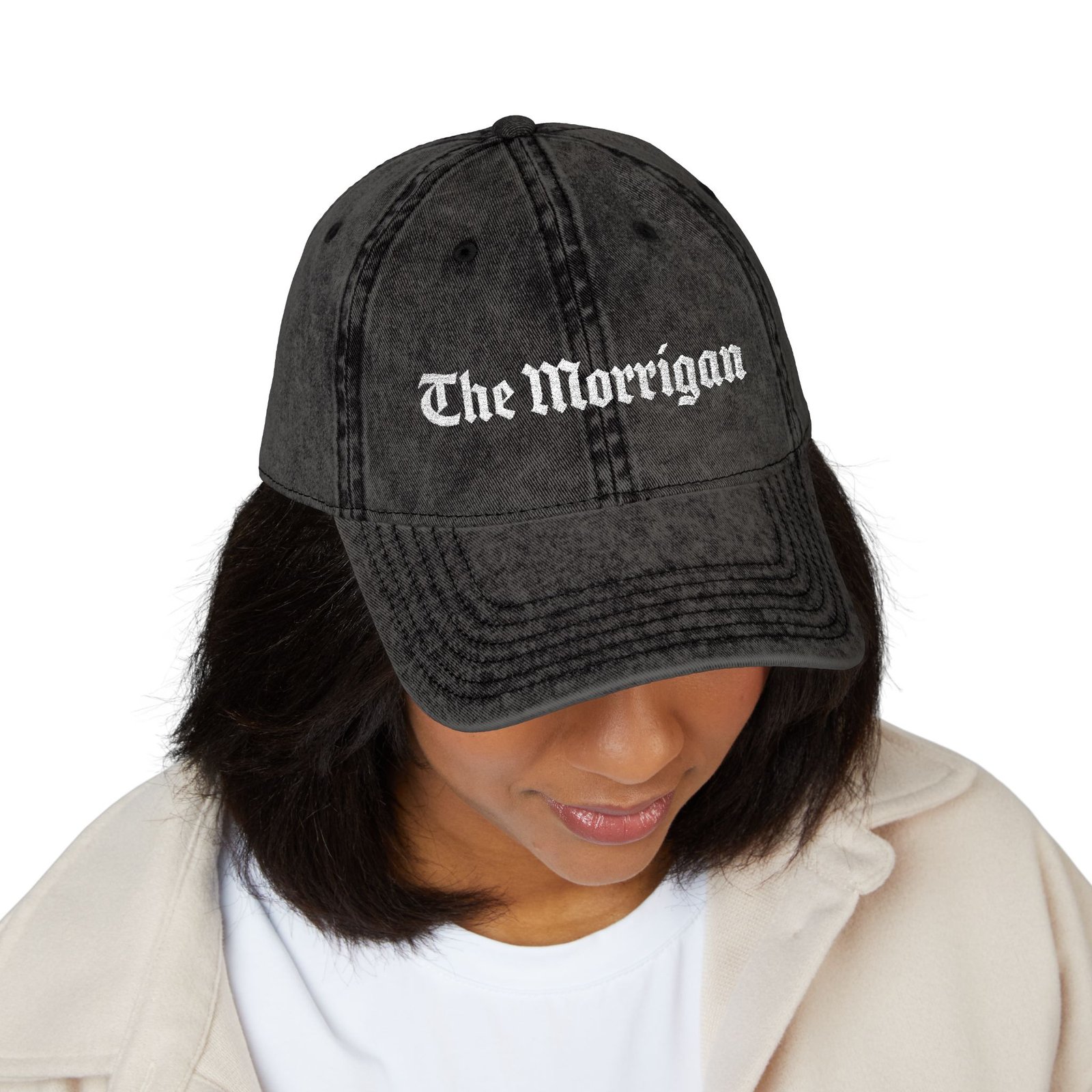 The Morrigan Embroidered Vintage Cap - Image 3