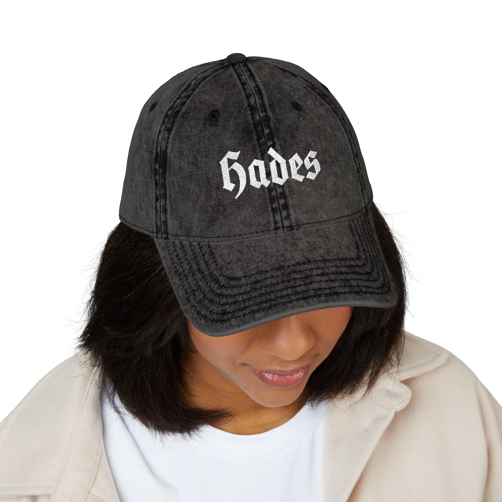 Hades Embroidered Vintage Cap - Image 3