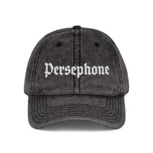 Persephone Embroidered Vintage Cap
