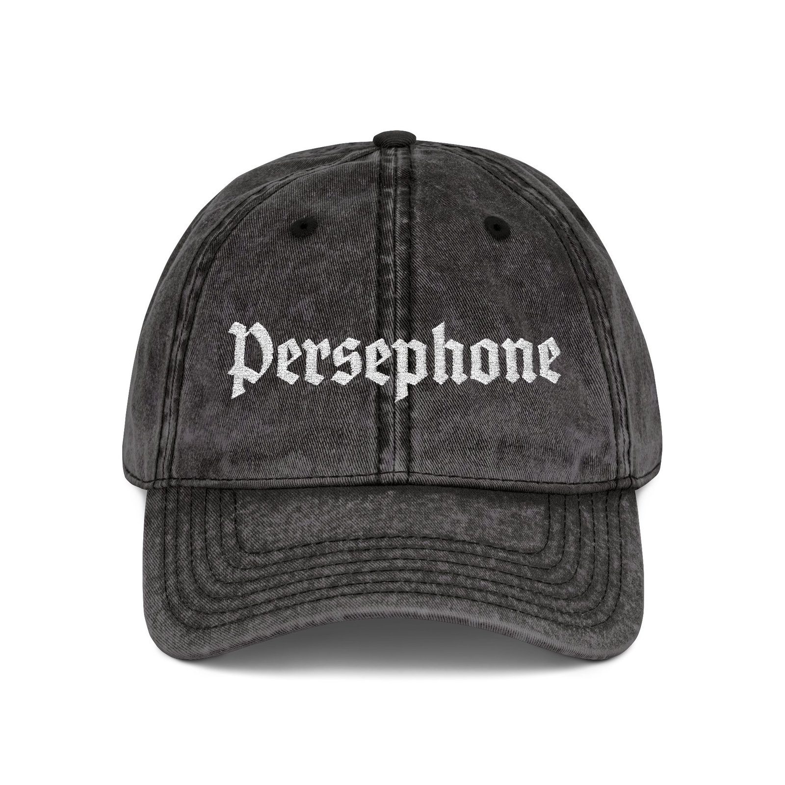 Persephone Embroidered Vintage Cap