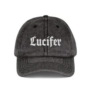 Lucifer Embroidered Vintage Cap