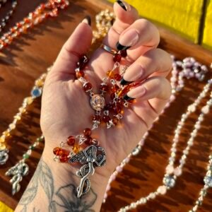 Handmade Baltic Amber Lilith Goddess Rosary