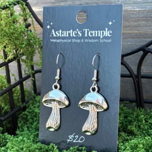 Silver Mushroom Earrings (Style 1)