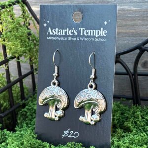 Silver Mushroom Earrings (Style 2)
