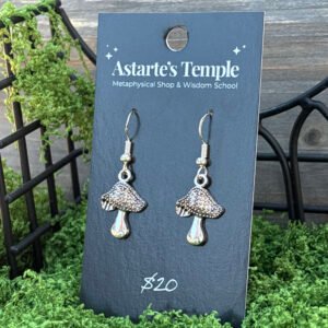 Silver Mushroom Earrings (Style 4)