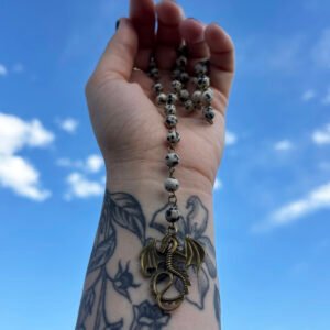 Handmade Dalmatian Jasper Dragon Rosary