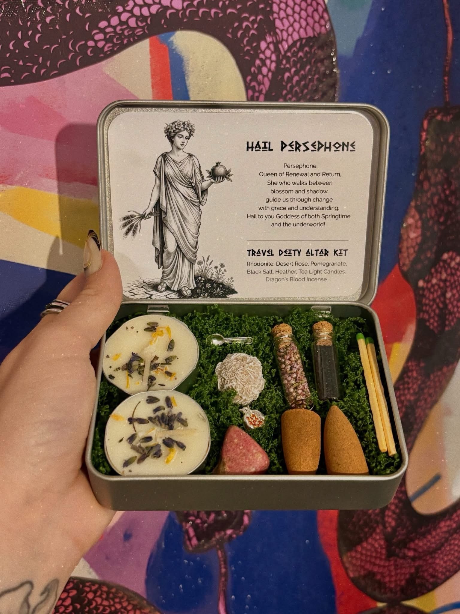 Pre-Order Tiny Travel Altar for Persephone - Image 2