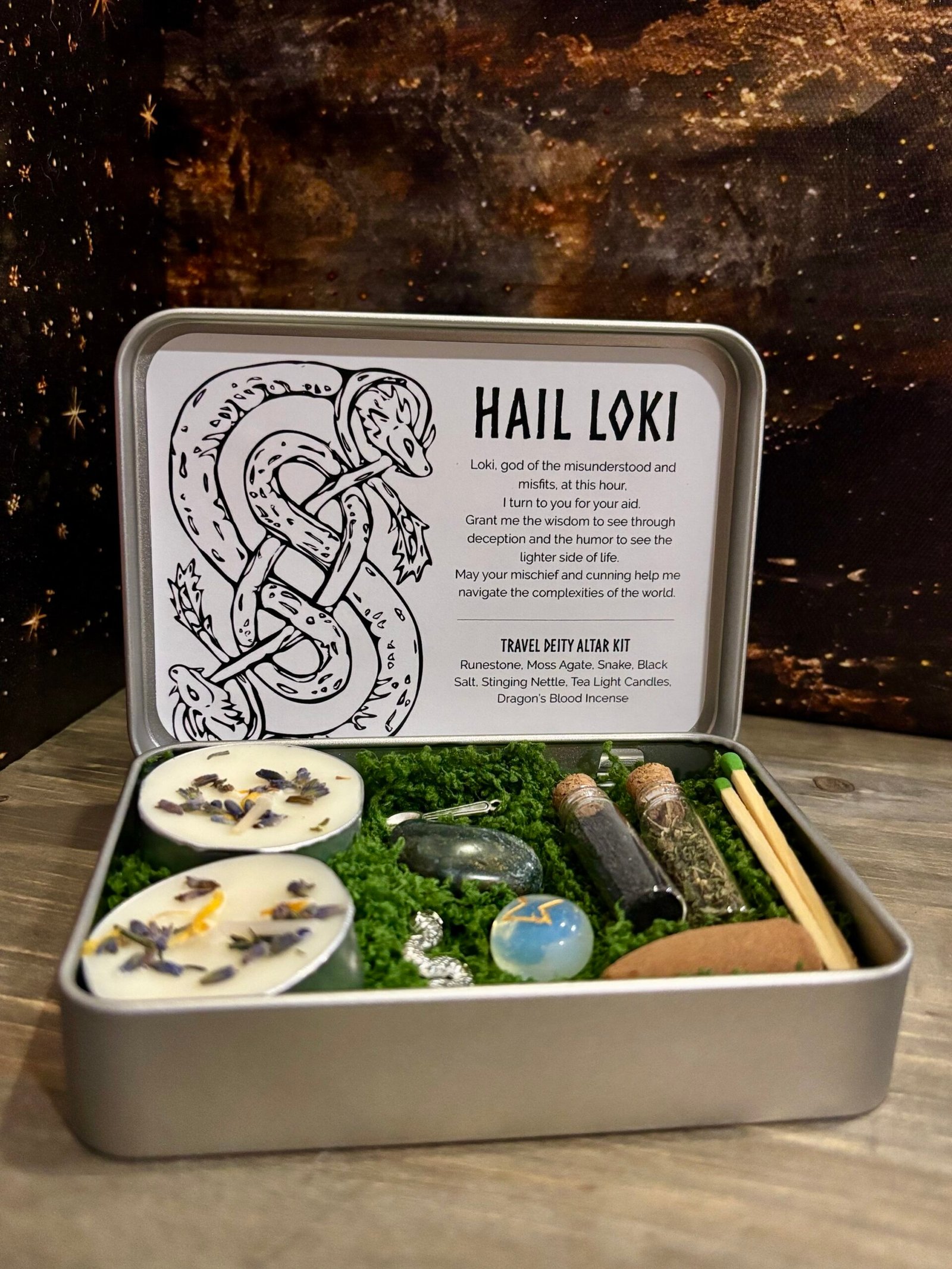 Pre-Order Tiny Travel Altar for Loki